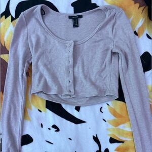 Forever 21 Blush Button-Up Cardigan
